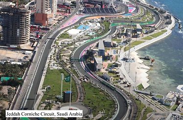 The Jeddah Corniche Circuit is a motor racing street circuit built in the Red Sea port city of Jeddah, in Saudi Arabia.