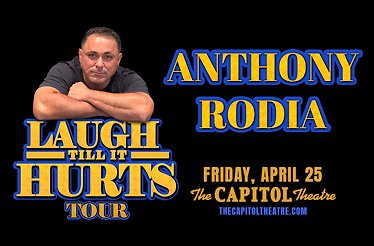 Promotional banner for Anthony Rodia Laugh Till It Hurts Tour