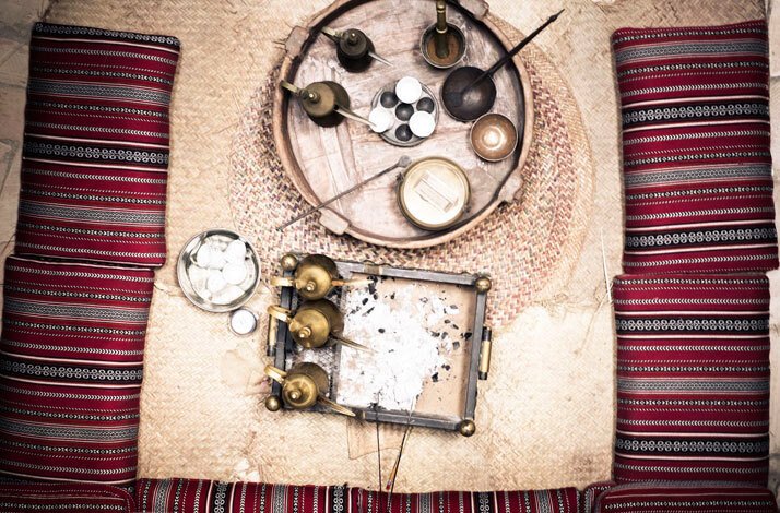 Traditional arabic teapots and cups