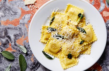 Butter sage ravioli.